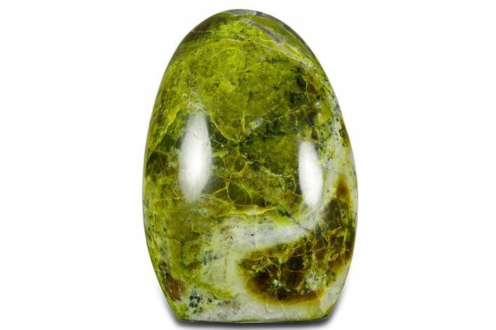 Polished Free-Standing Green Pistachio Opal - Madagascar #361566
